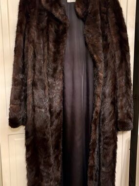 Anastasia Dark Brown Full-Length Fur Coat